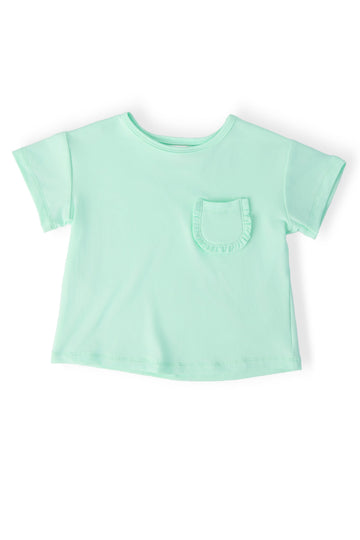 Pastel Green Ruffle Pocket Tee