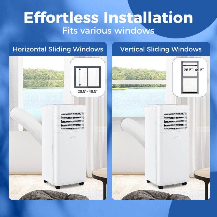 8000/9000 BTU Portable Air Conditioner 3 in 1 AC Unit with Fan and Dehumidifier