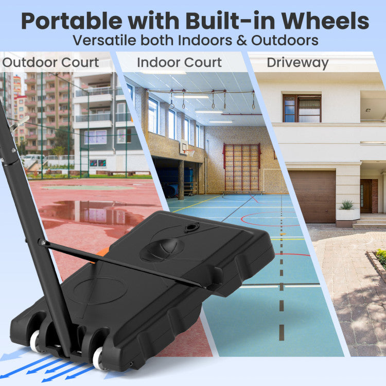 Portable Basketball Hoop Adjustable Basketball Goal System