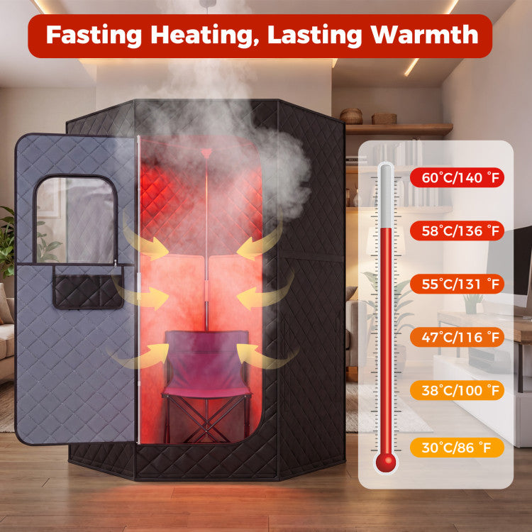 Portable Far Infrared Sauna Box for Home Full Body Sauna Tent
