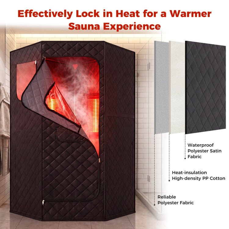 Portable Far Infrared Sauna Box for Home Full Body Sauna Tent