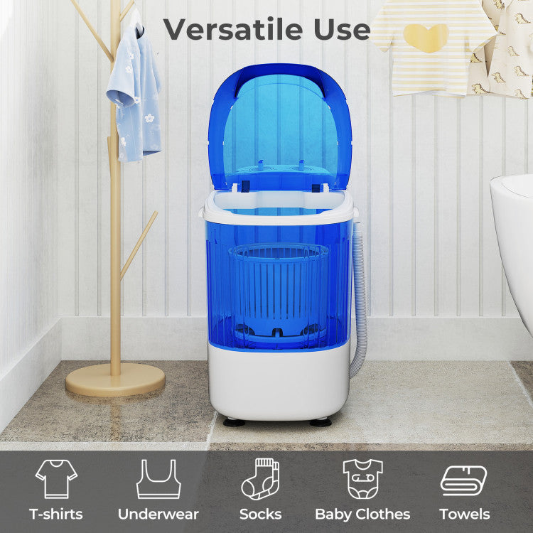 Portable Mini Semi-automatic Washing Machine with Spin Tub and Drain Hose 2.5 kg Capacity