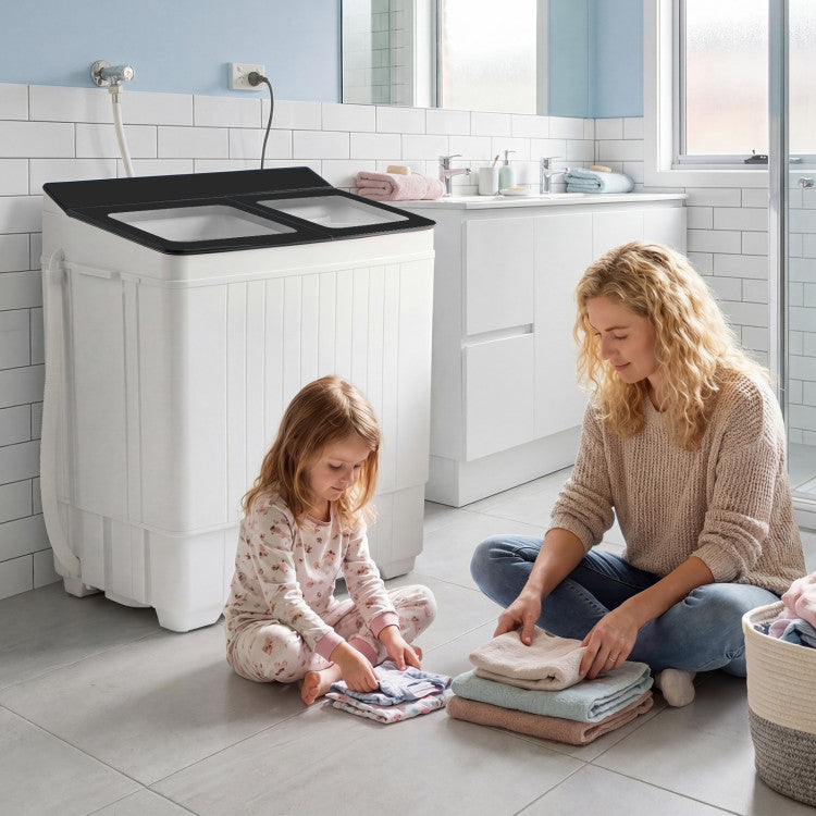 Portable Washing Machine with 18 LBS Washer and 8 LBS Spinner Combo