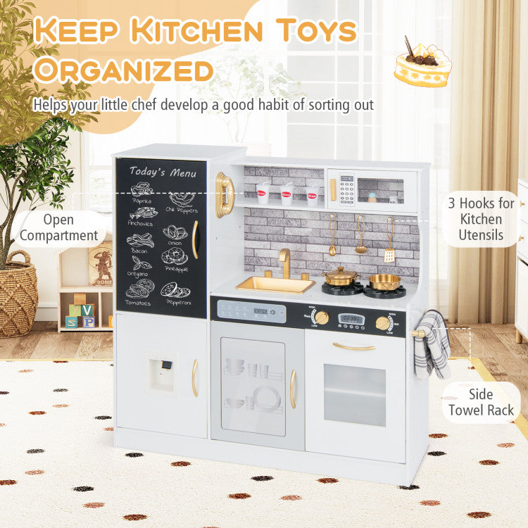 Pretend Play Kitchen with Utensils for Kids Aged 3+