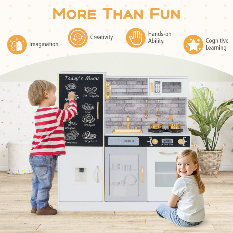 Pretend Play Kitchen with Utensils for Kids Aged 3+
