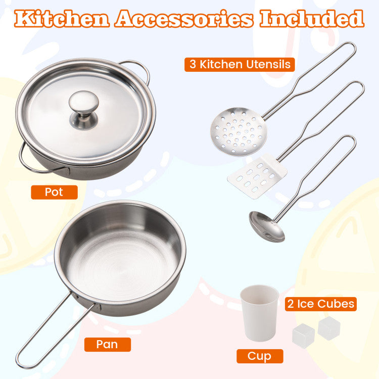 Pretend Play Kitchen for Kids Aged 3+ with Real Sounds and Lights