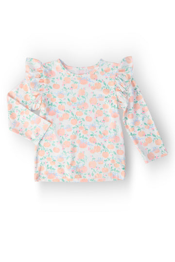 Pretty Pumpkins L/S Ruffle Tee