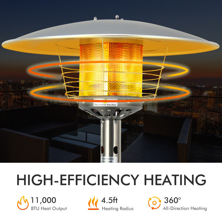 13000 BTU Portable Tabletop Propane Patio Standing Heater