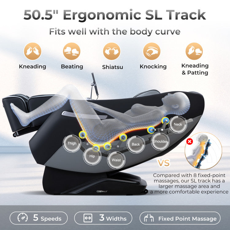 Relaxation 29-Full Body Massage Chair with Waist Heating & Airbag Massage