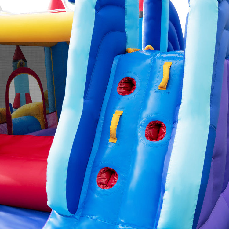 Rocket Theme Inflatable Water Slide Park