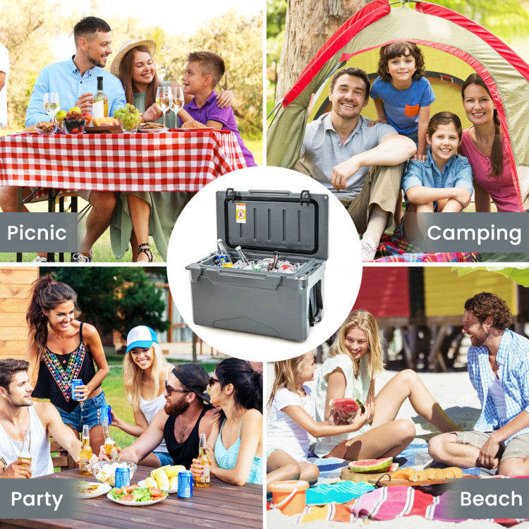 Rotomolded Cooler with Integrated Cup Holders and Bottle Opener