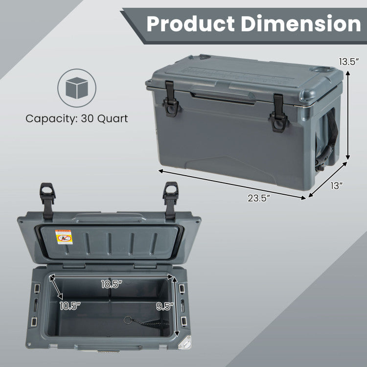 Rotomolded Cooler with Integrated Cup Holders and Bottle Opener