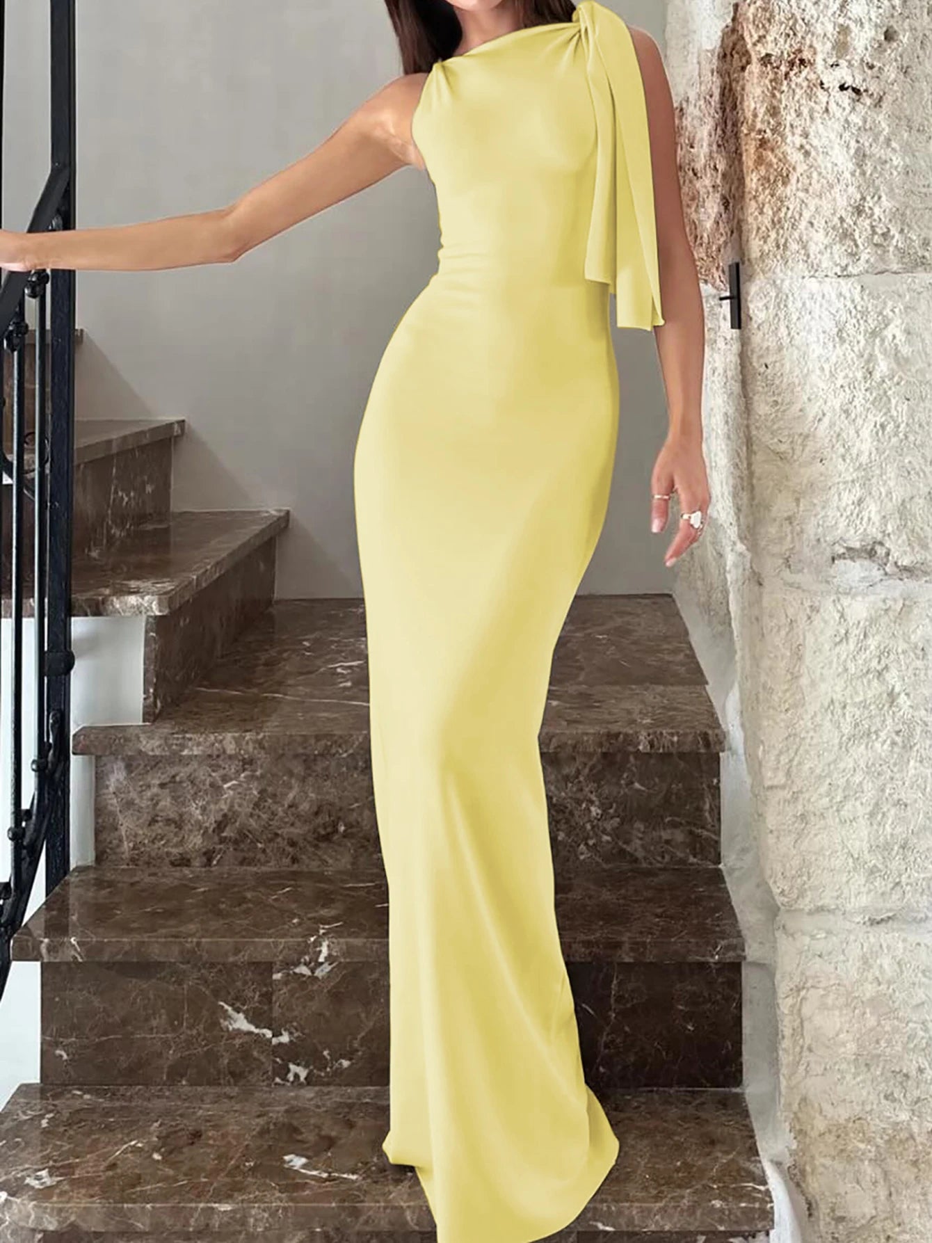 Product Title Hugcitar Solid O-Neck Sleeveless Patchwork Bodycon Maxi Dress - Sexy Summer Prom, Party & Y2K Festival Clubwear