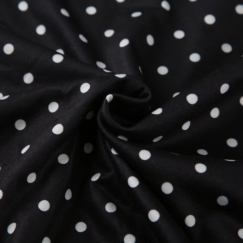 Women's Polka Dot Halter Mini Dress – Elegant Backless Summer Party Dress