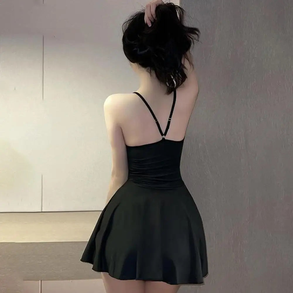 Allure Pleated Micro Mini Dress – Flirty Backless Nightdress & Clubwear