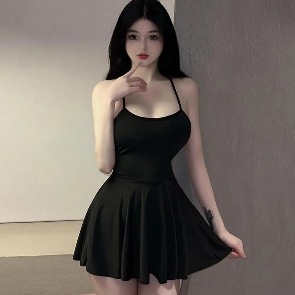 Allure Pleated Micro Mini Dress – Flirty Backless Nightdress & Clubwear