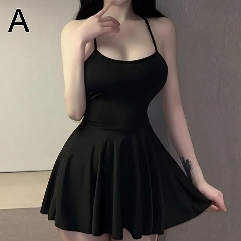 Allure Pleated Micro Mini Dress – Flirty Backless Nightdress & Clubwear