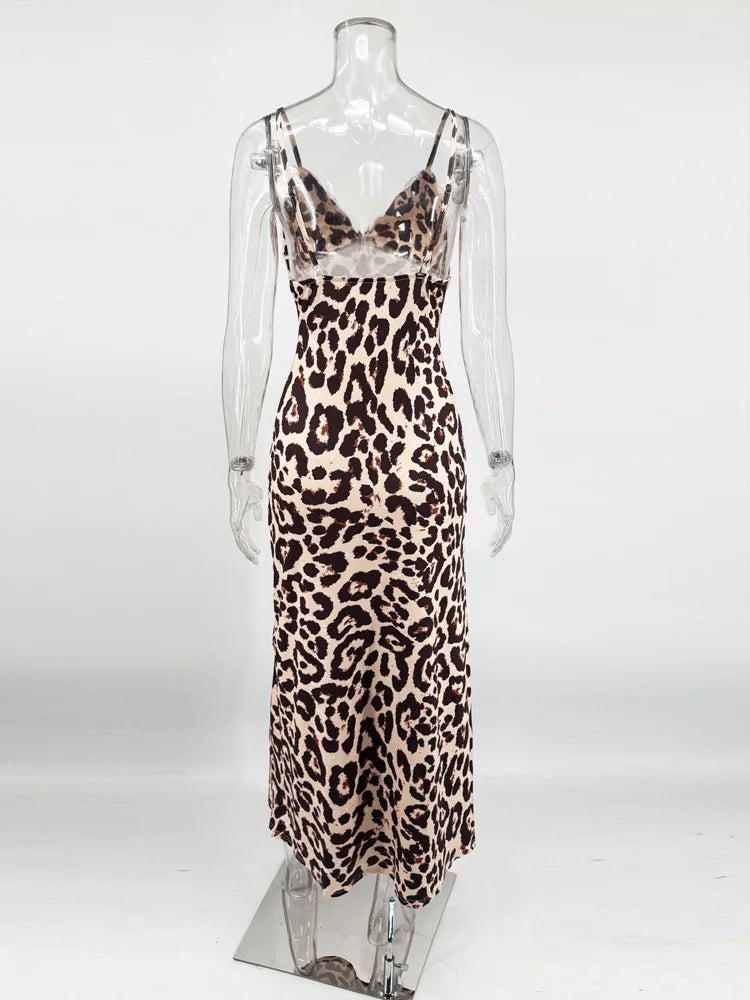 Tossy Contrast Lace V-Neck Patchwork Maxi Dress - Sexy Backless High Waist Slim Spaghetti Strap Party Long Dress