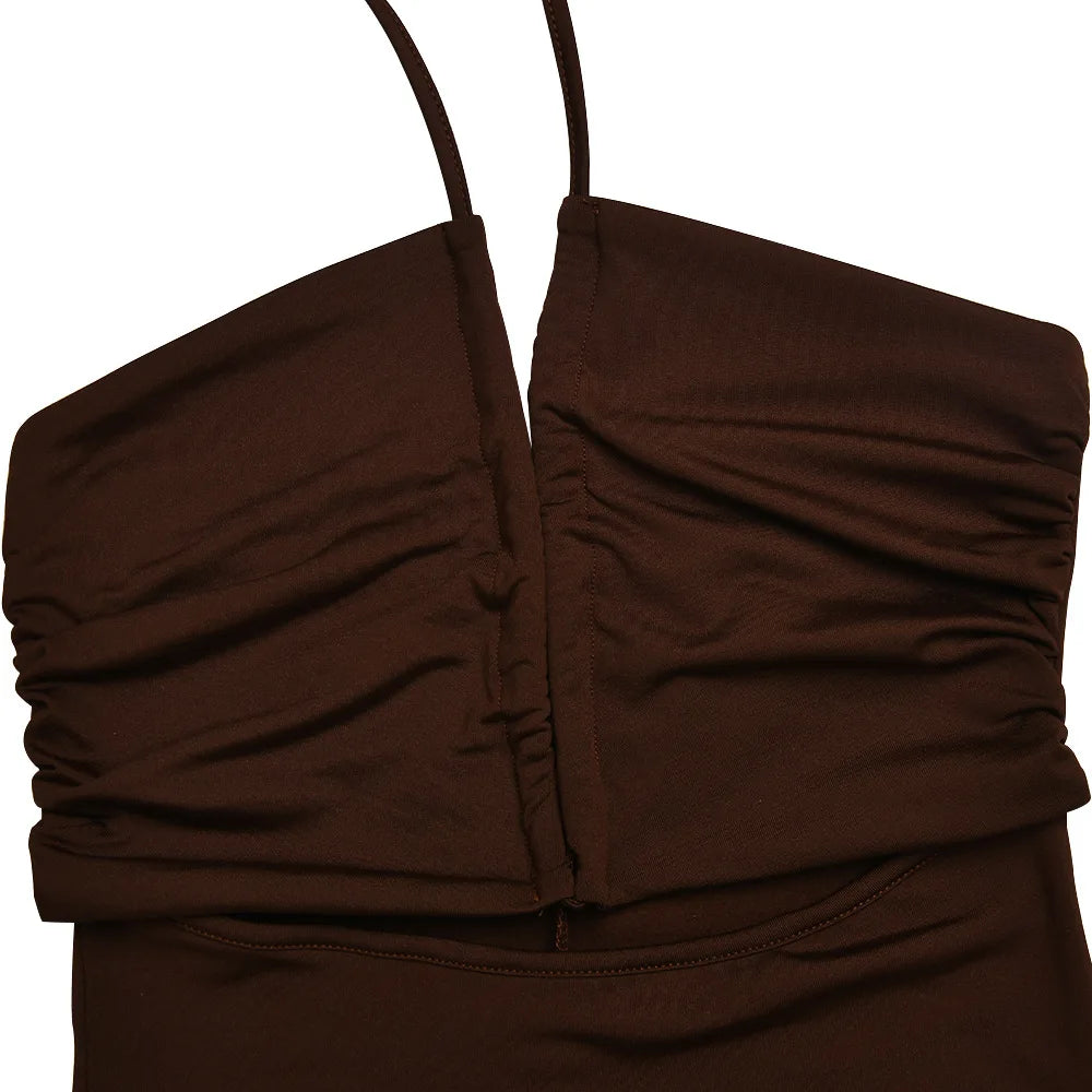Women's Sexy Sleeveless Backless Midi Dress - Slim Fit Night Club Party Bodycon Vestidos Elegantes