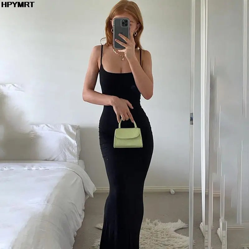 Serena Backless Satin Maxi Dress – Elegant Floor-Length Bodycon Slip