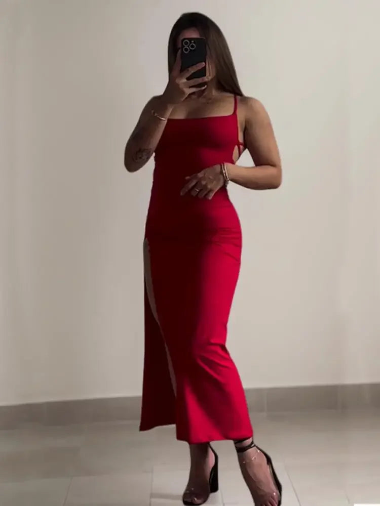 Women's Summer Halter Strap Bodycon Dress - Sexy Spice Girl Style Slim Fit Bag Hip Club Mini Dress