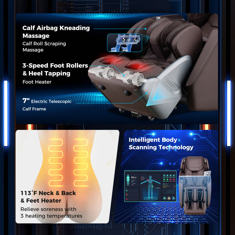 2025 Enjoyment 13 Pro - 4D SL-Track Full Body Massage Chair with Zero-Gravity Design