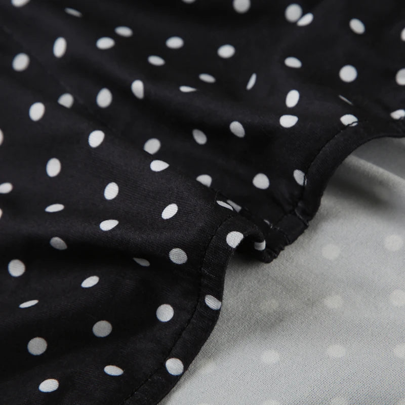 Women's Polka Dot Halter Mini Dress – Elegant Backless Summer Party Dress