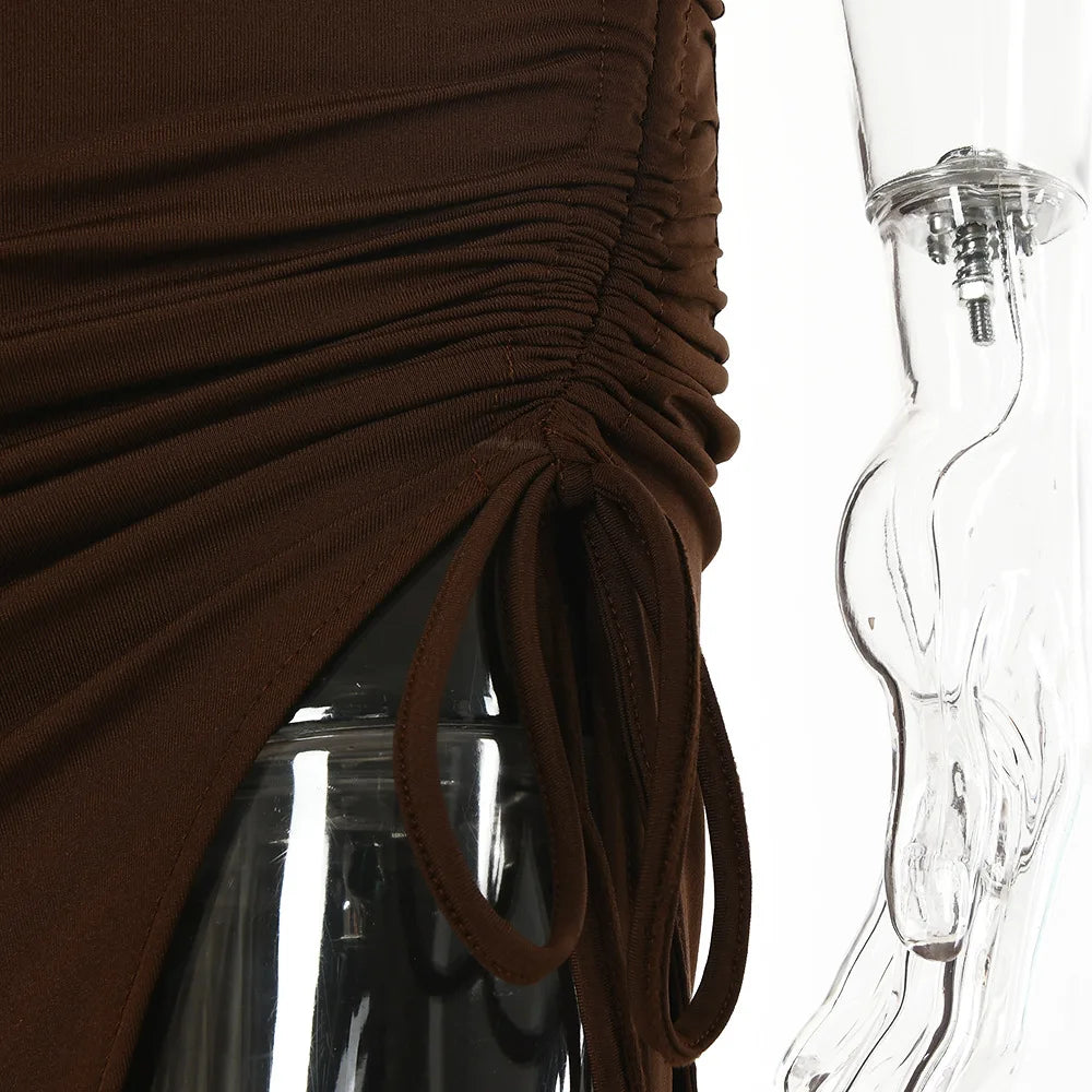 Women's Sexy Sleeveless Backless Midi Dress - Slim Fit Night Club Party Bodycon Vestidos Elegantes
