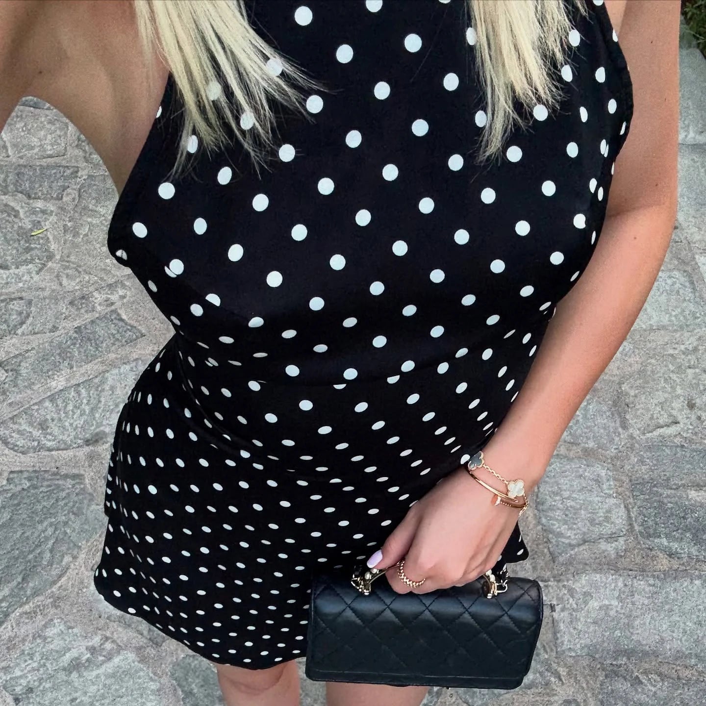 Women's Polka Dot Halter Mini Dress – Elegant Backless Summer Party Dress