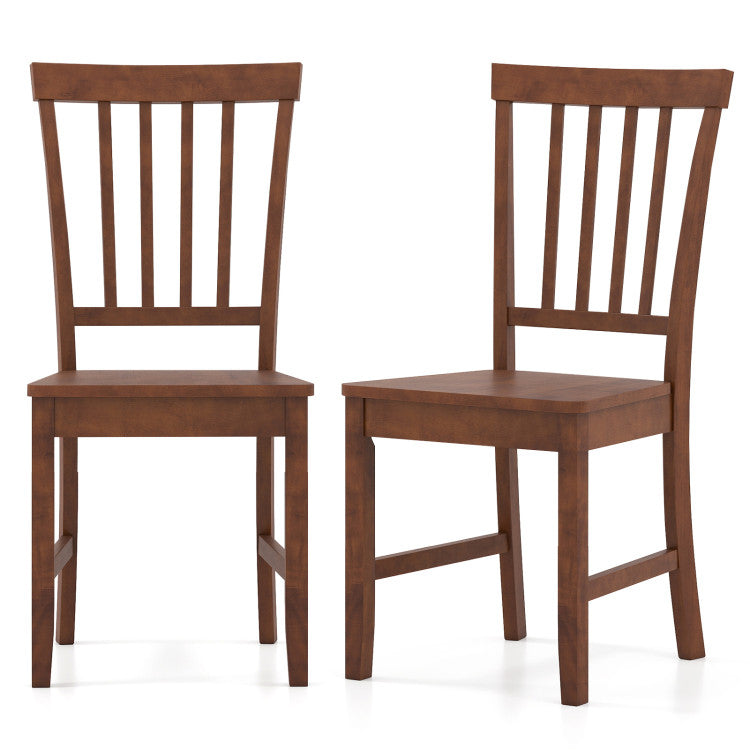 Set of 2 Dining Chairs with Solid Wooden Legs