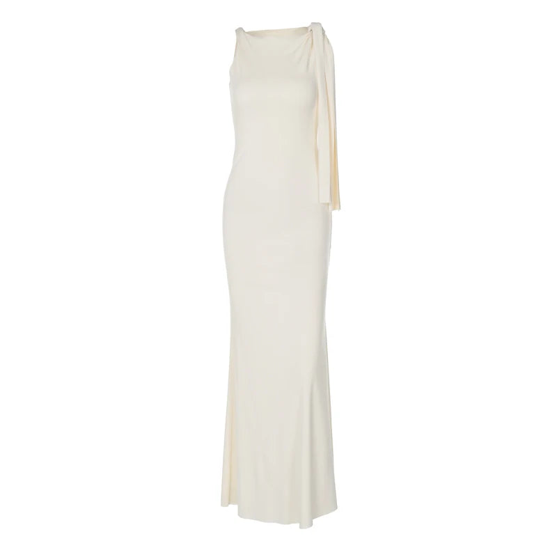 Product Title Hugcitar Solid O-Neck Sleeveless Patchwork Bodycon Maxi Dress - Sexy Summer Prom, Party & Y2K Festival Clubwear