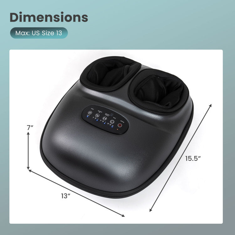 Shiatsu Foot Massager Machine with 2-Level Heat and Air Compression