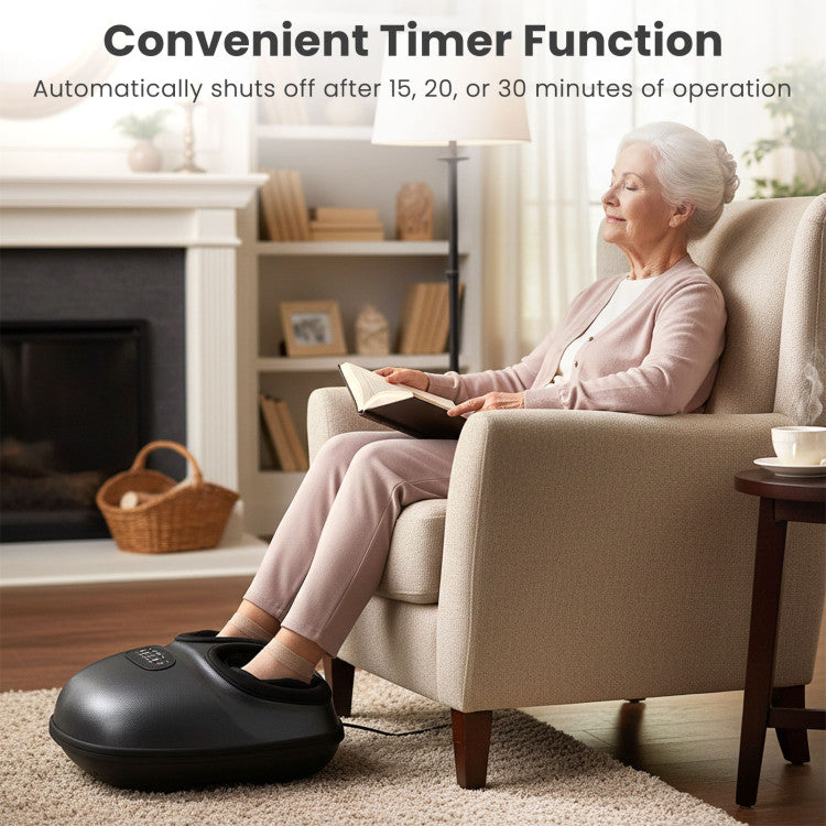 Shiatsu Foot Massager Machine with 2-Level Heat and Air Compression