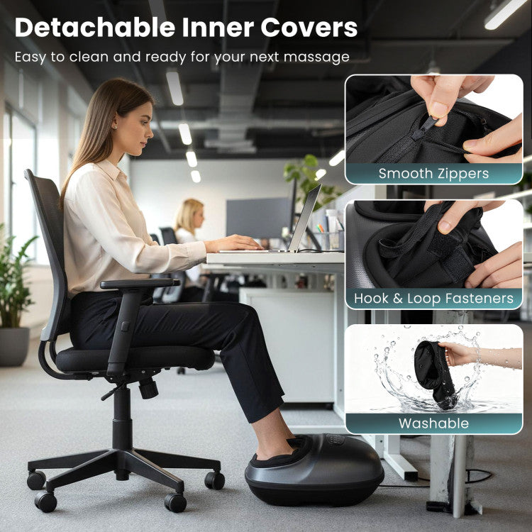 Shiatsu Foot Massager Machine with 2-Level Heat and Air Compression