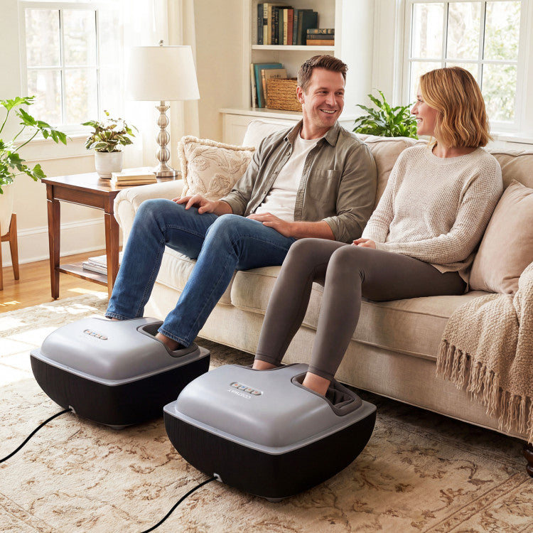 Shiatsu Foot Massager with 3-Level Deep Kneading and Air Compression