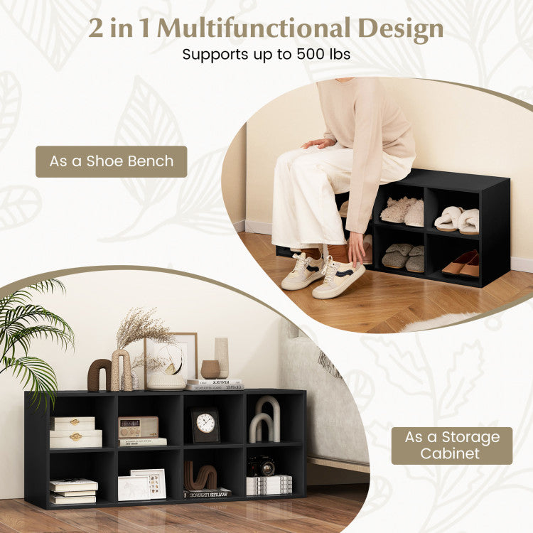 8 Cubbies Shoe Organizer with 500 LBS Weight Capacity