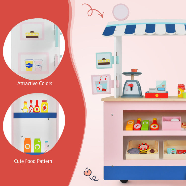 Toy Cart Play Set with POS Machine and Lovely Scale