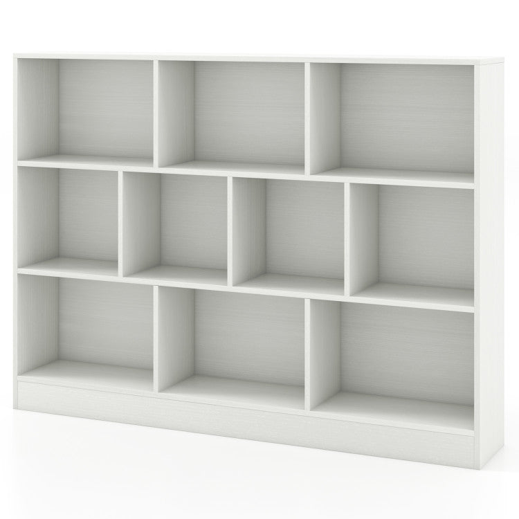41 inches Wooden Toy Storage Organizer with 10 Cubes for Classroom Daycare Nursery Kindergarten