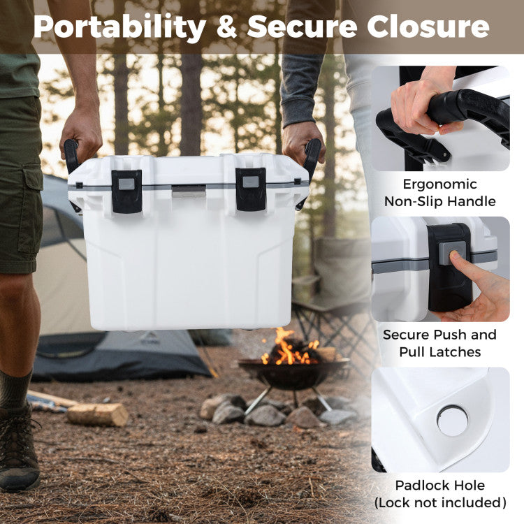 Ultra-Light Injection Molded Cooler 53 QT Hard Ice Chest