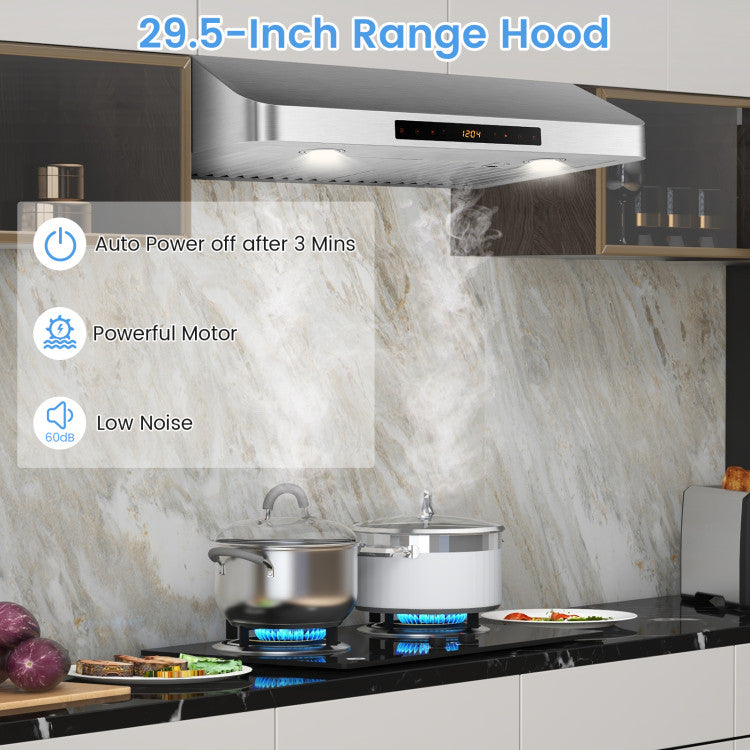 36/30 Inch Under Cabinet Range Hood 900 CFM Kitchen Vent with 4 Fan Speed