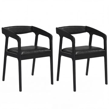 Upholstered Armchairs Set of 2 with Cozy Backrest and Padded Seat Cushion