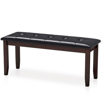 Traditional Upholstered PU Leather Dining Room Bench
