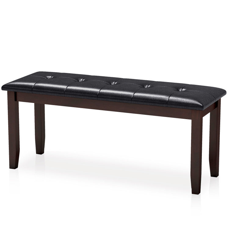 Traditional Upholstered PU Leather Dining Room Bench