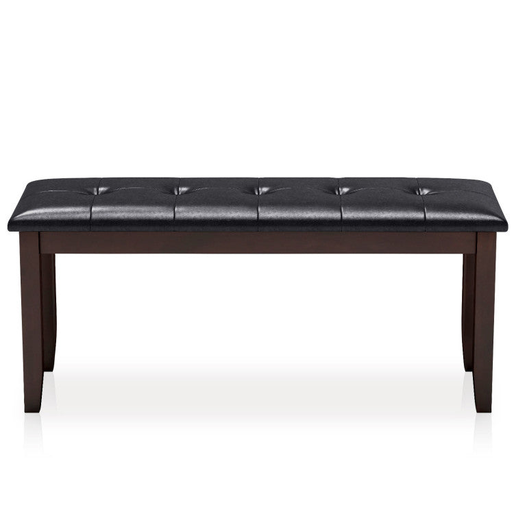 Traditional Upholstered PU Leather Dining Room Bench