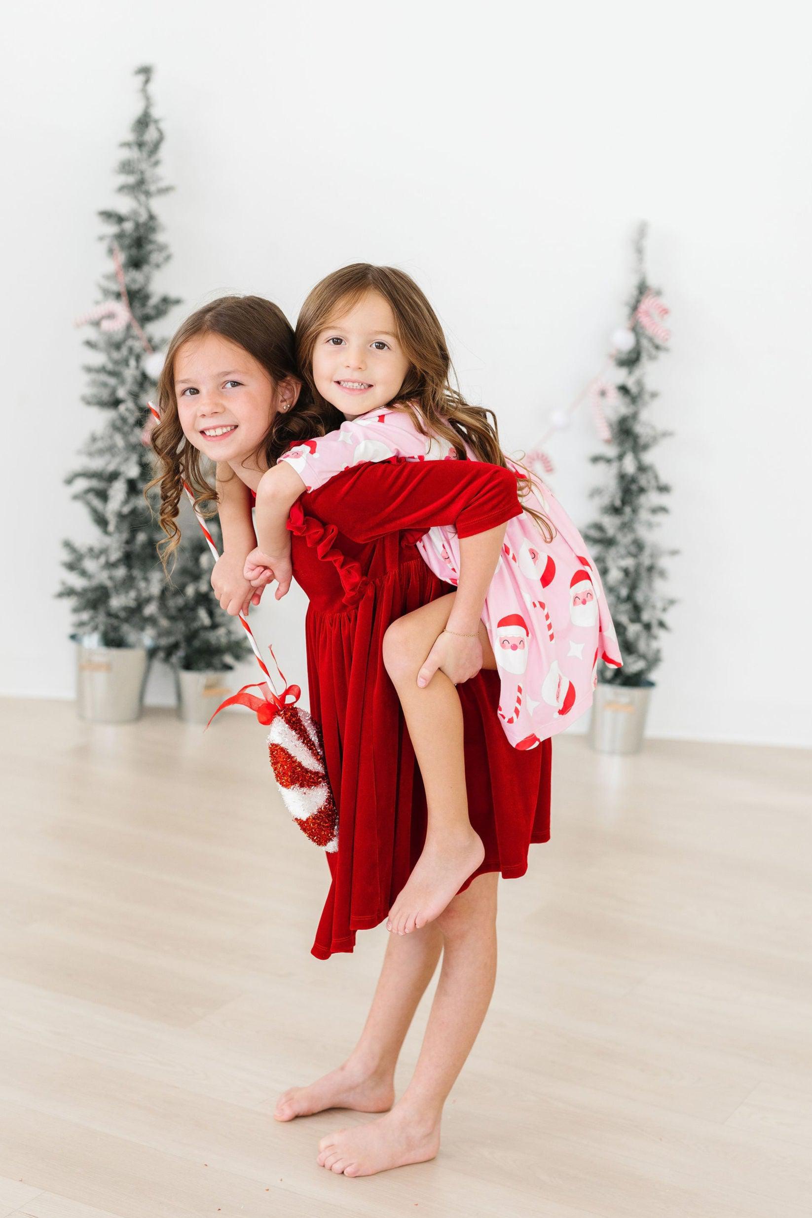 Jingle Bells 3/4 Sleeve Pocket Twirl Dress