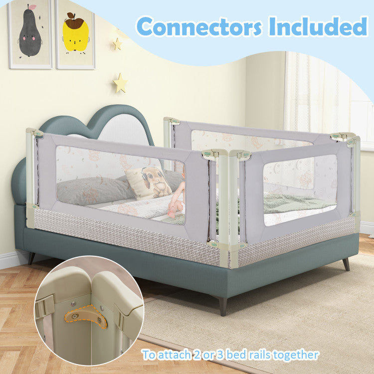 Vertical Lifting Bed Rail for Toddlers with Double Lock