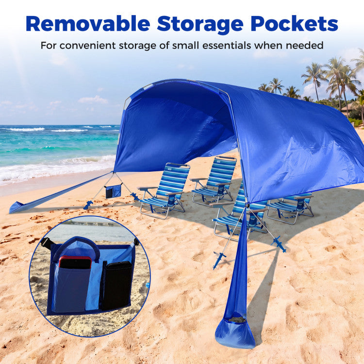 Wind Powered Beach Tent Portable Sun Shelter Canopy for Picnic