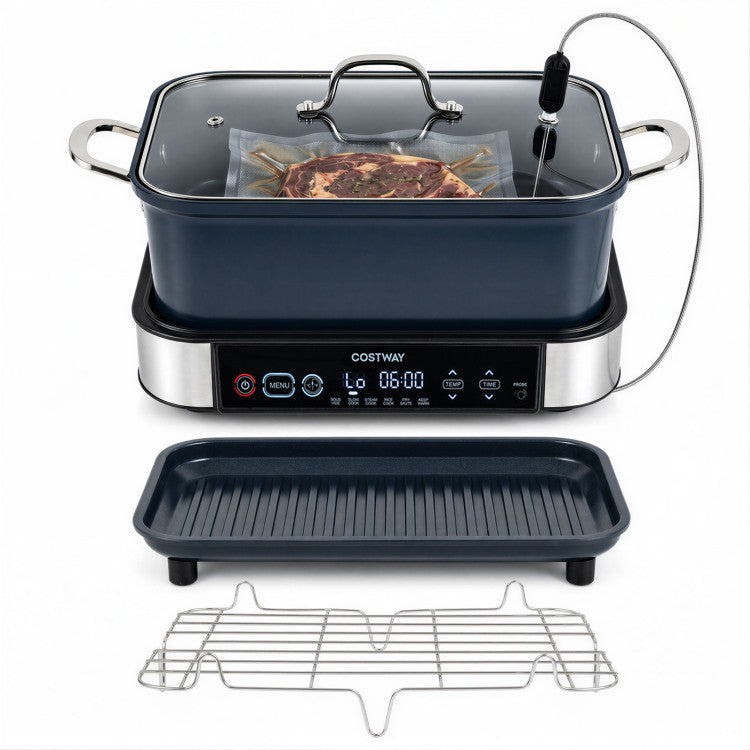6-in-1 Programmable Slow Cooker with Keep Warm Functions and Adjustable Timer Control