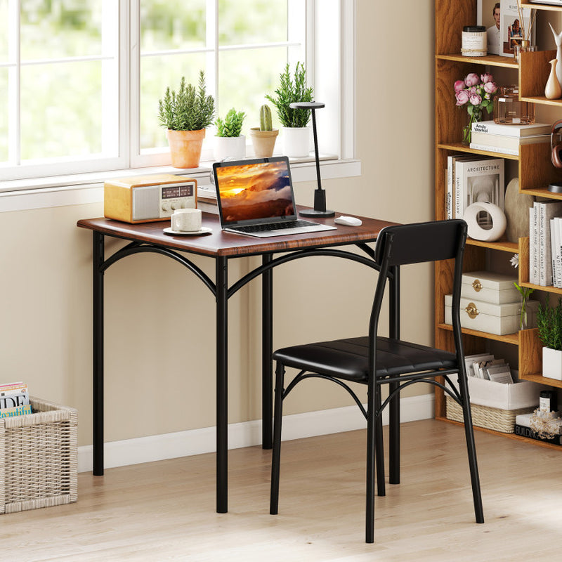 3-Piece Dining Table Set Square Kitchen Table and 2 Chairs for Dining Room