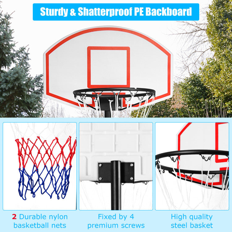 Adjustable Basketball Hoop System Stand with Wheels